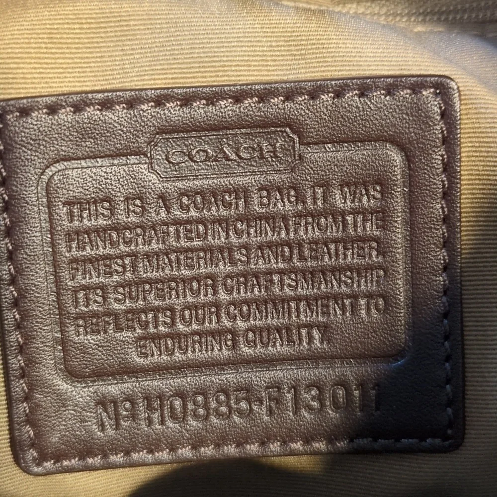 Coach Tan and Brown Signature Shoulder Bag - Picture 3 of 15